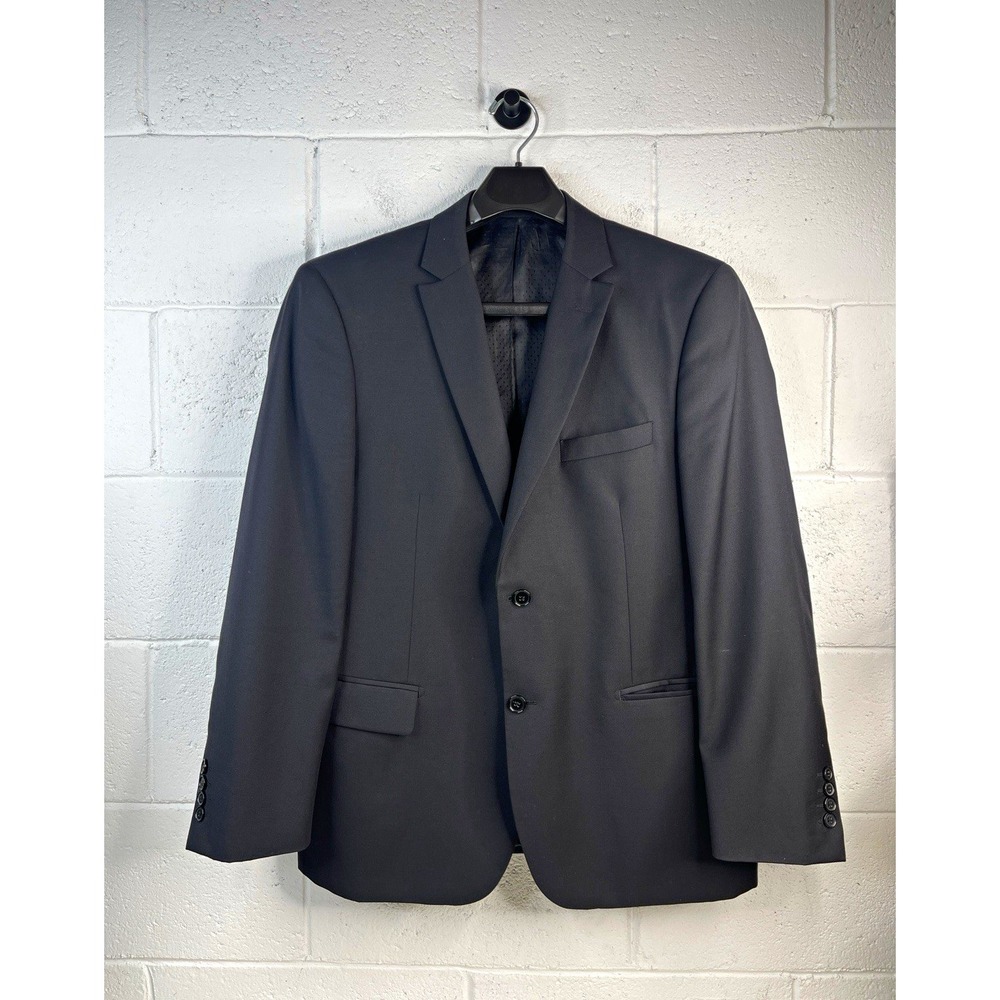 Mantoni Milan Italy Suit Jacket Men 42R Black 100% Virgin Wool Super 140S Blazer